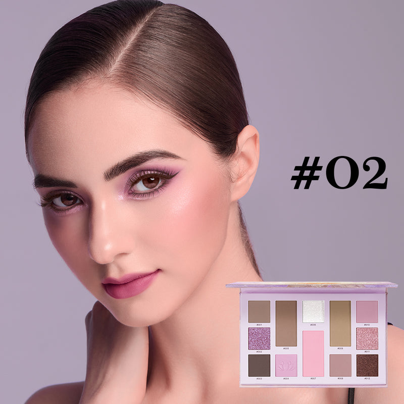 Urracx Make Up Pallete Eyeshadow Flower Language 12 Colors Eyeshadow Palette(13.5g)