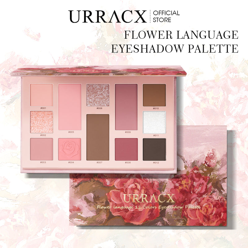Urracx Make Up Pallete Eyeshadow Flower Language 12 Colors Eyeshadow Palette(13.5g)