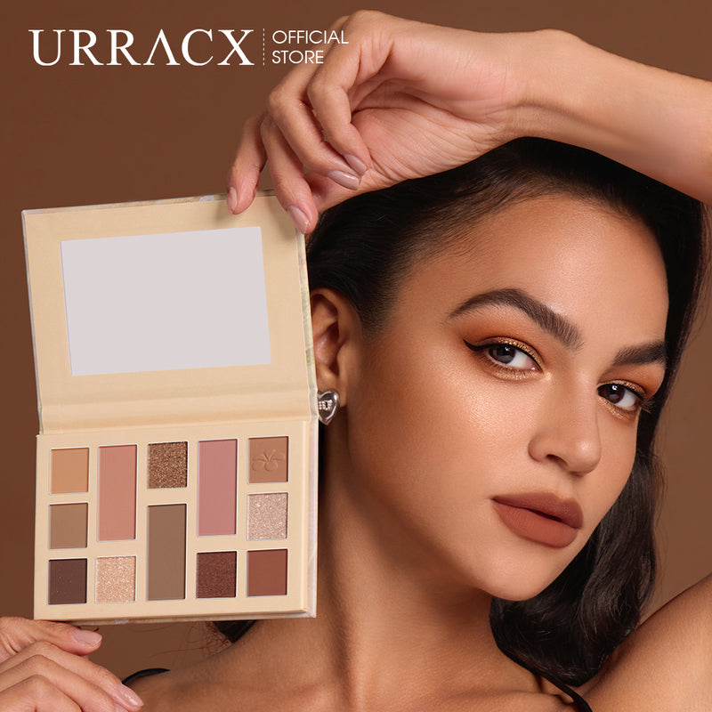 Urracx Eyeshadow Palette Make Up 12 Warna High Pigment Smooth Powder Long Lasting