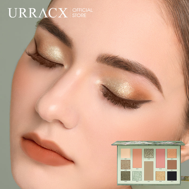 Urracx Eyeshadow Palette Make Up 12 Warna High Pigment Smooth Powder Long Lasting