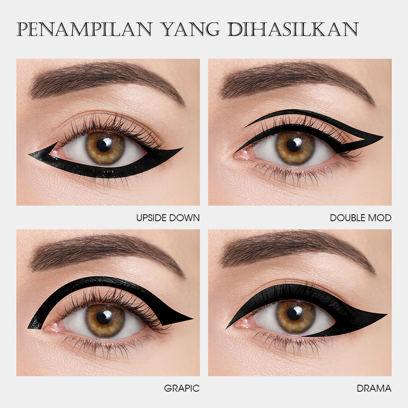 Urracx Liquid Eyeliner Waterproof Tahan Lama Hitam Halus Dan Anti Noda Eye Make up